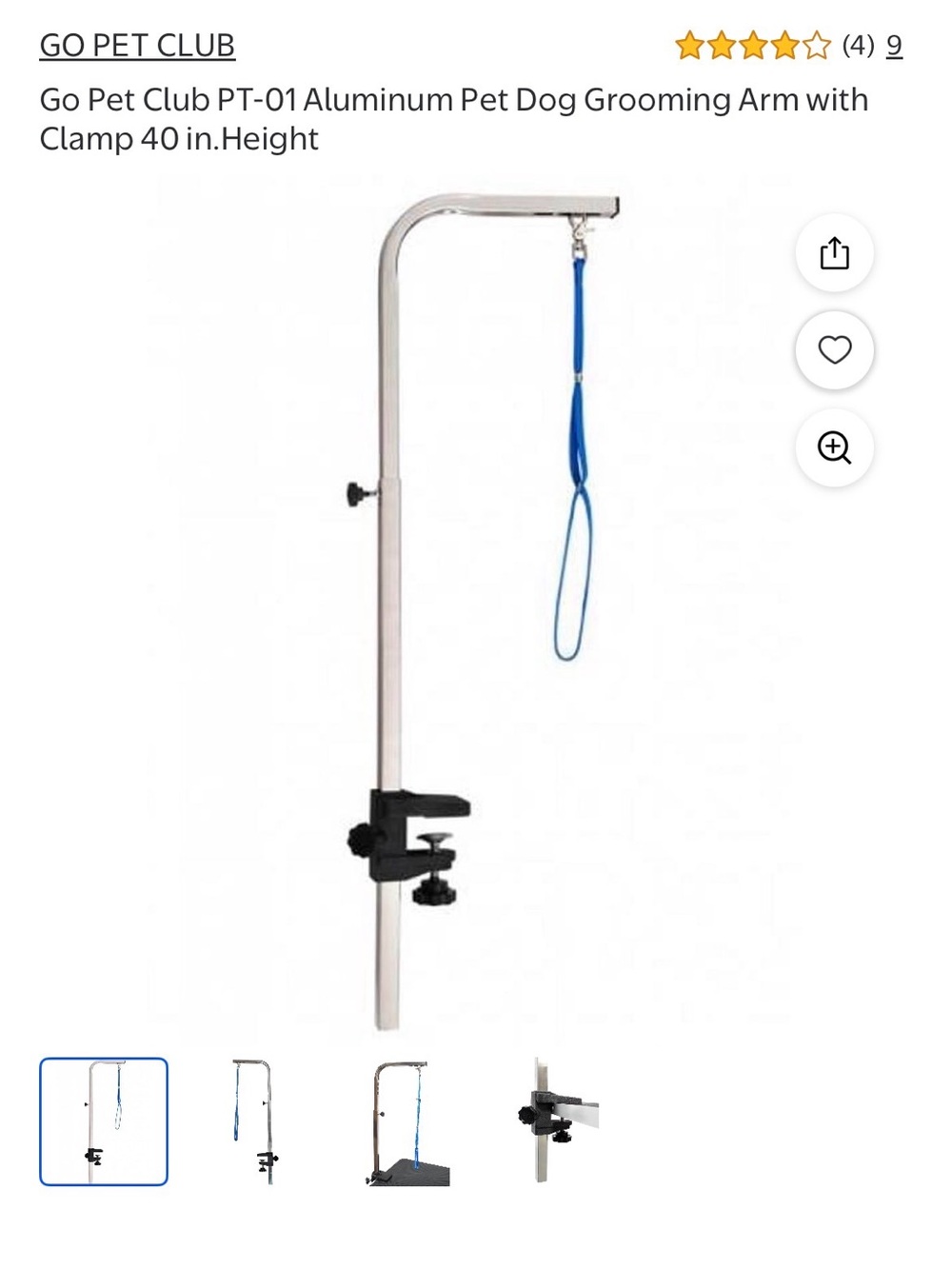 Go Pet Club stainless steel grooming table arm - Picture 2 of 2